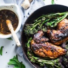 Roast Chicken With Sticky Ginger Honey Sauce