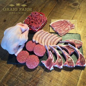 Christmas meat box, organic meat delivery box, meat boxes UK, buy meat online